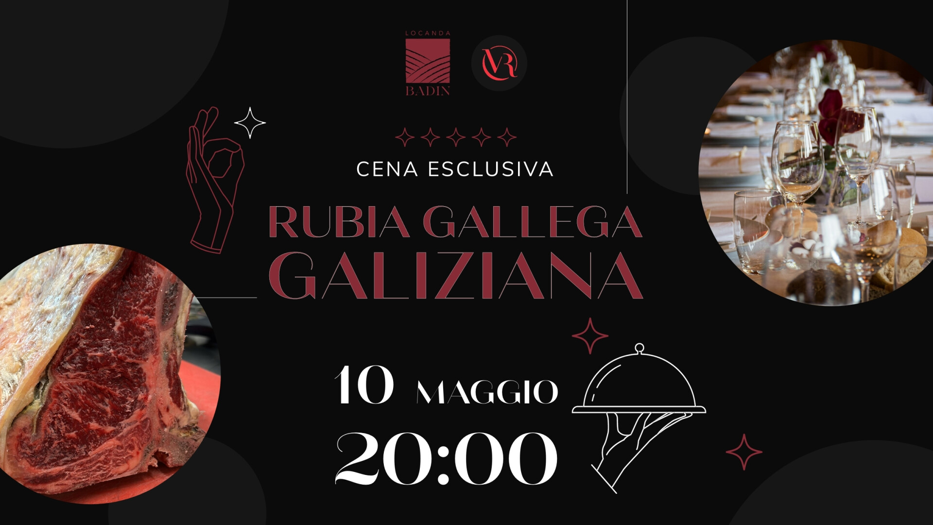 CENA ESCLUSIVA: evento 10 maggio 2024